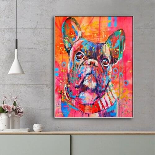 Full Square Round Drill 5d Diy Diamond Painting French Bulldog Diamond Embroidery Dog Handmade Mosaic Art Home Decoration