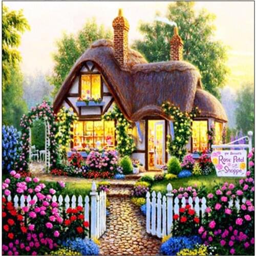 5d Large Size Diamond Painting Diy Forest House Cross Stitch Kit Printing Home Decoration Handmade Gifts