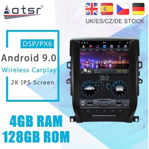 Android 9.0 PX6 Tesla Styel For Toyota Reiz Mark-x 2010 - 2013 Auto Radio Stereo Multimedia Player Car DVD GPS Navigation Unit