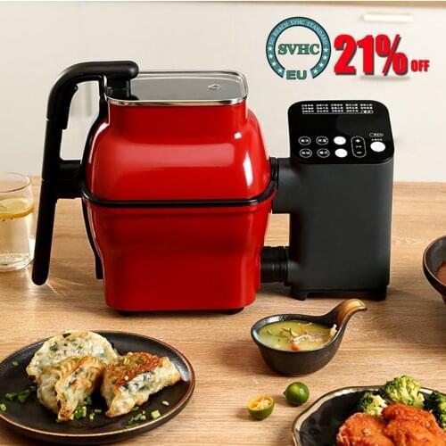 220V Automatic Cooking Machine 2.2L Household Intelligent Cooking Robot Multi Cooker Pot Wok Food Stir-Frying Cooking Machine