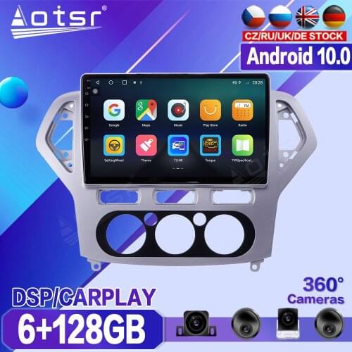 6+128G For Ford Mondeo MK4 2007 2008 2009 2010 Car Multimedia Player Recorder Stereo Android Radio GPS Auto Audio Navi Head Unit