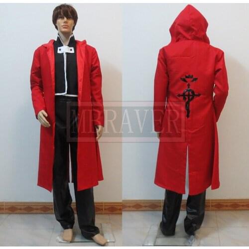 Fullmetal Alchemist Edward Elric Cosplay Costume Custom Made Free Shipping