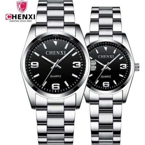CHENXI Top Brand Luxury Couple Watch Men Women Valentine Clock Couple Watches Waterproof Wrist Watch Reloj Mujer Hombre