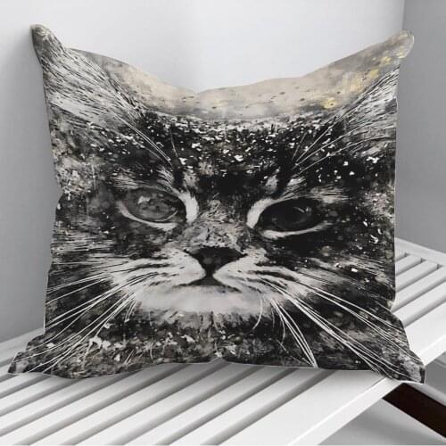 Black Cat b Throw Pillows Cushion Cover On Sofa Home Decor 45*45cm 40*40cm Gift Pillowcase Cojines Dropshipping