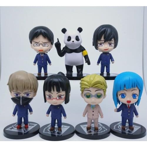 7pcs/set Anime Jujutsu Kaisen Action Figure Toys Yuji Itadori Gojo Satori PVC Dolls For Kid Christmas Birthday Gift