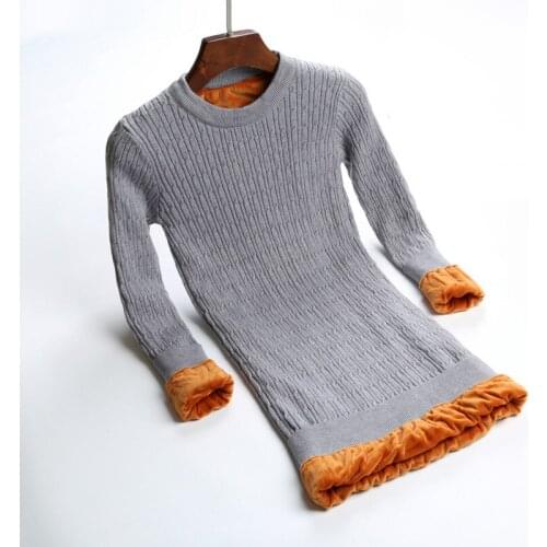 European and American new style best-selling high-quality wild plus velvet pullover sweater fashion trend casual womens sweater