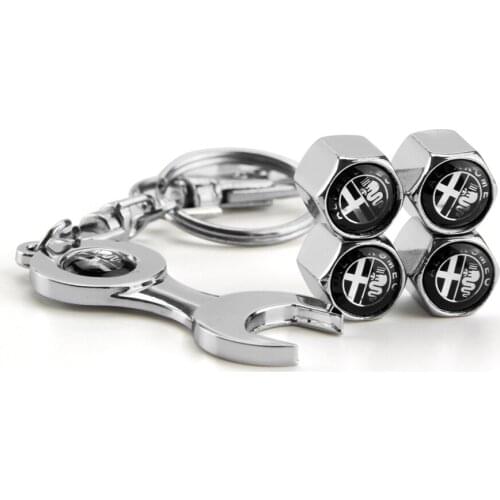 4PCS Car Wheel Tires Valves Tyre Stem Air Caps For Alfa Romeo Giulia Giulietta 159 156 Mito Sportiva 4C Auto Tuning Accessories