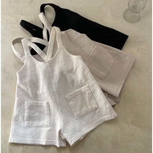 2021 new wholesale girls boys overalls summer cotton fashion babys pants 1-7 years YE155