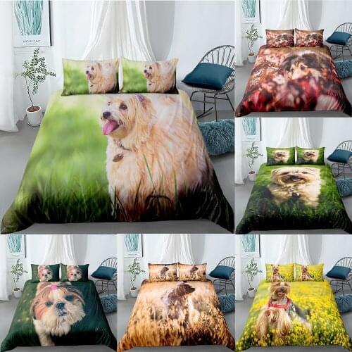 Cartoon Pug Duvet Cover Set Kids Adult Cute Dog 3D Bedding Set 2/3pcs Single Twin Queen King Size Drop Shipping Luxury Bed Cover