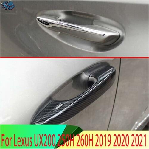 For Lexus UX200 250H 260H 2019 2020 ABS Door Handle Cover With Smart Key Hole Catch Cap Trim Molding