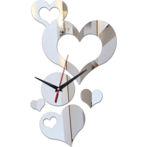 Top fashion Promotion new Limited Acrylic wall clock 3d home decor modern design luxury watches mirror Living