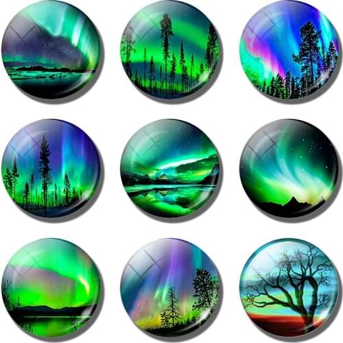Northern Lights Refrigerator Magnets Glow In The Dark Fridge Magnet Luminous Fridge Magnet Souvenir Sticky Notes Home Decoration
