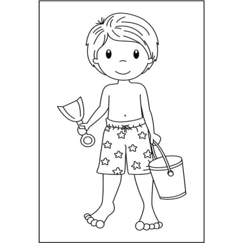 Boy Transparent Clear Silicone Stamp Seal for DIY scrapbooking photo album Decorative clear stamp