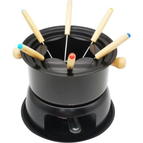 Chocolate Fondue Maker Set Multifunction Carbon Steel Ice Cream Chocolate Cheese Hot Pot Melting Pot Fondue Set
