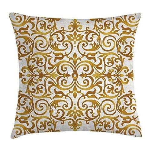 Pooizsdzzz Victorian Throw Pillow Cushion Cover, Victorian ce Antique Baroque n Oriental Otan Royal Square n, Decorative Square