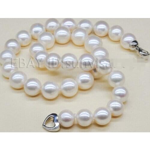 Womans gift AAA White 9-9.5mm Akoya Genuine Pearl Necklace 17" Factory Wholesale price Women Gift word Jewelry