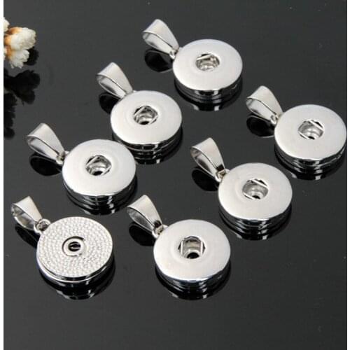 Simple Design Snap Buttons Pendent For Women Necklace Summer Necklace Jewelry Fit DIY 18MM Snap Charms
