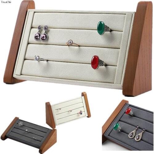 Earrings Display Stand Multi-Functional Jewelry Display Wooden Vertical Ring Shelf Pendant Holder Unique Style Daily Use
