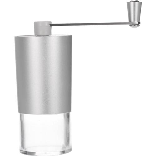 Portable Manual Coffee Bean Grinder Mill with Brush and Spoon Kitchen Grinding Tool