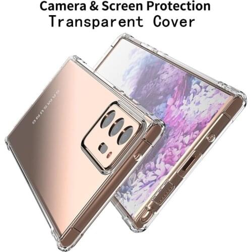 Transparent Case For Samsung Galaxy S21 S20 NOTE 20 ultra Shockproof Phone Case A12 A31 A51 A71 a12 a52 Silicone Case Back Cover