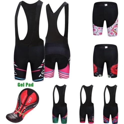 Summer Lycra Women Cycling Shorts Female Road Bike BIB Pants Gel Pad Biker Tights Sport Racing Bicycle Underwear Pro MTB Cycle