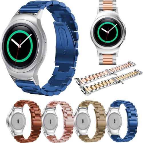 Stainless Steel sports Watch band with Connector Adaptor for Samsung Gear S2 RM-720 Soprt Strap for Samsung Gear S2 SM-R720 Band