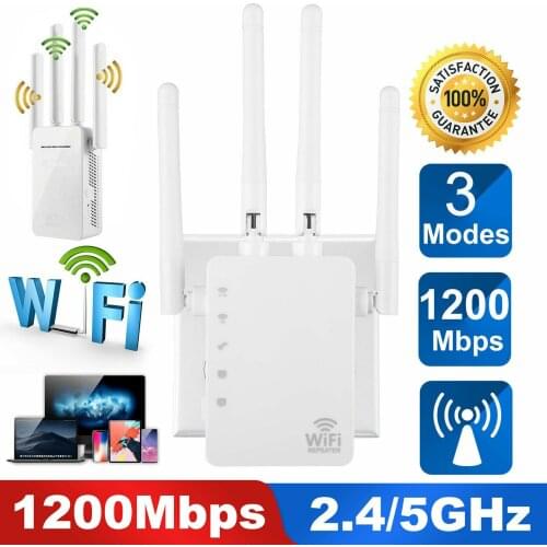 Long Range Extender 802.11ac Wireless WiFi Repeater Wi Fi Booster 2.4G/5.8Ghz Wi-Fi Amplifier 1200 M wifi router Access point