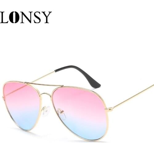 LONSY Vintage Pilot Sunglasses Women Men Retro Classic Sun Glasses Female Male Brand Designer Lunette Fashion Eyewear Shades