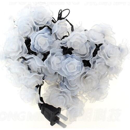 10pcs 110V/220V LED Christmas tree lights 10m 80leds Black wires LED rose string light wedding lamp LED Christmas lights