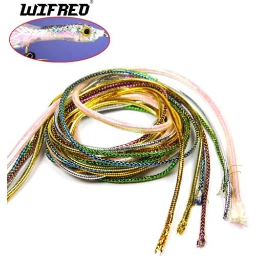 [ 2Pack /4m] Holographic Mylar Cord Gold Silver Pearl Flashabou Minnow Body Braid Flash Tubing for Fish Fly Tying Material 3mm