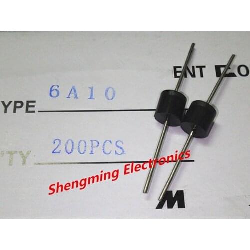200PCS 6A10 6A 1000V High-power rectifier diode