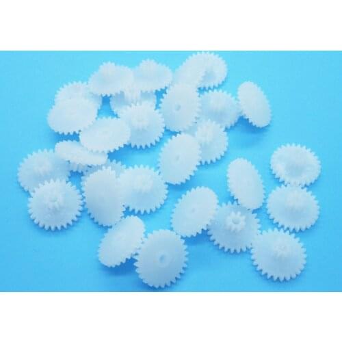 26082B 0.5M Double Layer Gears 26 Teeth/ 8 Teeth 2mm Loose Fit Modulus 0.5 Plastic Gear Wheel Toy Accessories 100pcs/lot