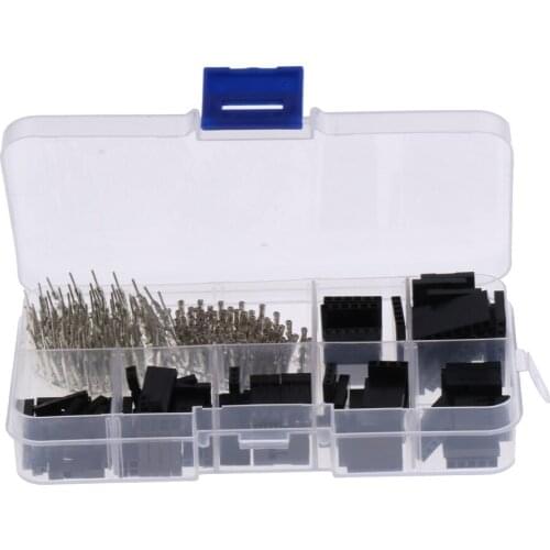 310pcs 2.54mm Pitch Wire Jumper Connector Housing Terminal Assortment