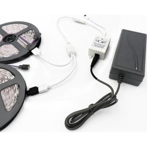 4 Pack 8 Pins RGB 1 to 2 Ports Female to Female Splitter Connector Connection Cable for LED Strip Drop shipping