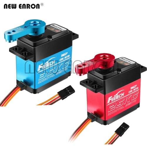 7.4V 25KG/35KG 360 Degree Steel Gear High Torque Waterproof Digital Servo Alloy Middle Shell For RC Car Crawler Boat Robot Plane