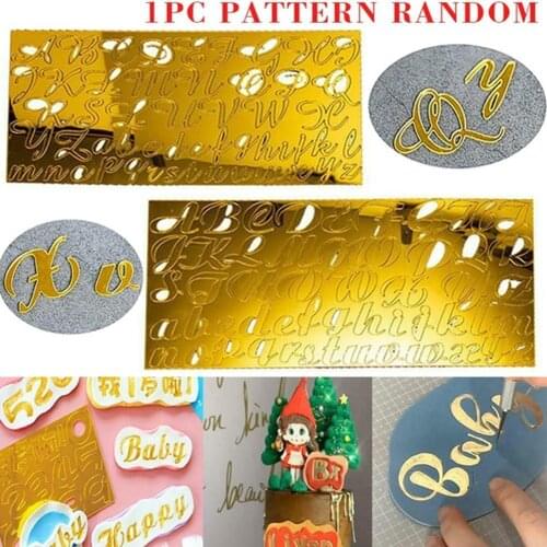 Acrylic Letter Alphabet Mold Press Cookie Cutter DIY Baking Decorating Fondant Biscuit Mold Stamp Cookie Cake Tools Cake St I2T6