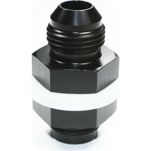 10 AN AN10 Flare Fuel Cell Bulkhead Fitting With Washer BLACK