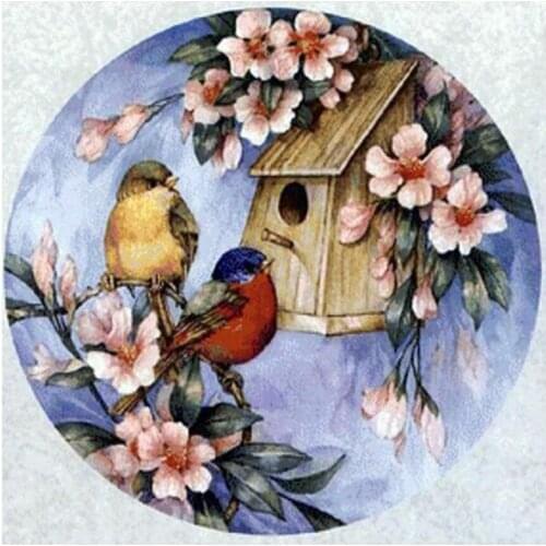 Flower bird house 5D DIY diamond painting rhinestones pasting cross stitch diamond embroidery mosaic Rhinestone needlework AS929