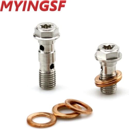 Banjo Bolts Front/Rear Brake Master Cylinder Screw Brake Hose Caliper Bolt Hydraulic Clutch Screw M10 x 1.25 10mm Motorcycle