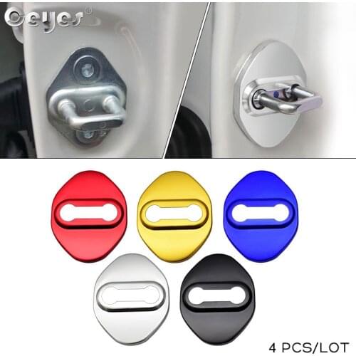 Ceyes 4pcs Car Styling Accessories Door Lock Covers Case For Honda For Mazda For Toyota Auto Protective And Decoration Stickers