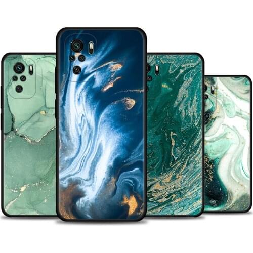 Case for Redmi Note 10 Pro Max 9 8 8T 7 Cover For Redmi K40 Pro Plus 9 Power 9A 9C 9T 8A Funda Granite Marble