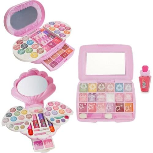 Children Cosmetic Set Non-toxic Washable Pretend Play Simulation Makeup Handbag Beauty Box Toy for Girls Educational Toys