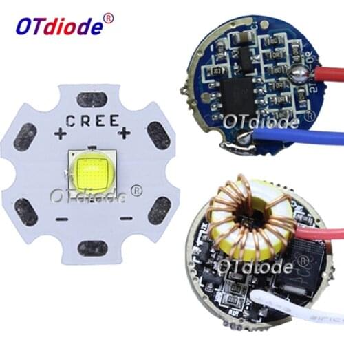 10W Cold White Cree XML2 XM-L2 T6 LED Light Diode Lamp+20mm/22mm DC3.7V 12V Driver DIY Torch Flashlight