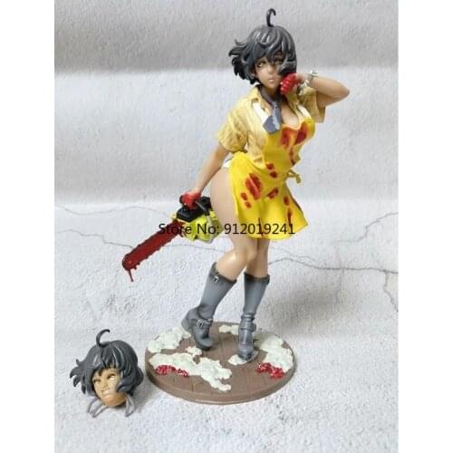 20cm New Anime Toys The Texas Chainsaw Massacre Leatherface Horror Girl Series 1/7 Action Figure Model Doll Ornaments Original