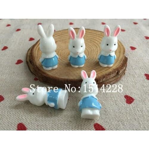 Free shipping! Resin 3D kawaii rabbit. Resin solid micro landscape product for home decoration .resin crafts
