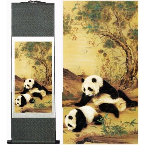 China pandas traditional Chinese Art Painting Home Office Decoration Chinese paintingPrinted painting