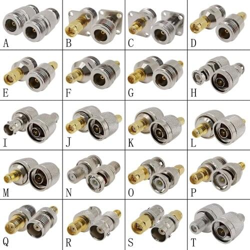 1Pcs N Type Connector N BNC TNC Male Female to N SMA RP-SMA BNC F Male Female Straight RF Coaxial Adapter Test Converter