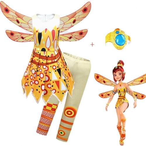 Mia and Me Halloween Costumes for Kids Clothes Set Girls Mia Cosplay Childrens Fancy Dress Birthday Party Carnival Clothing
