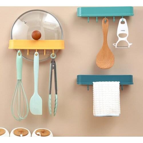 Multifunctional Chopping Board Storage Rack Pot Cover Rack Wall Shlef Kitchen Organizer Kitchenware Hooks Room Organizers