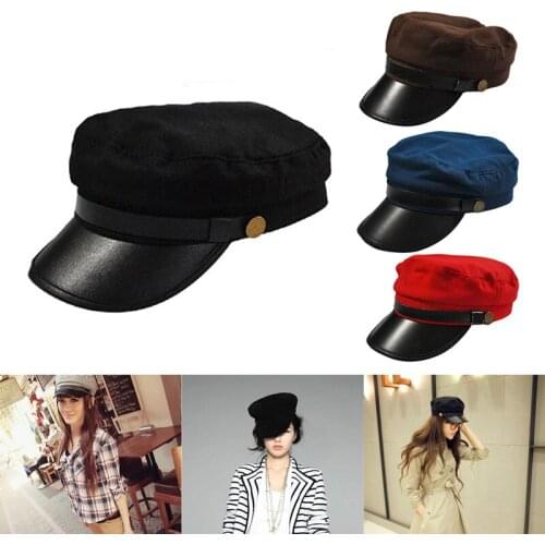 Men Women Casual Cap Flat Top Vintage Simple Chic Breathable Hat TT@88